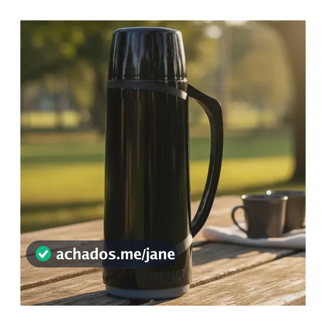 Garrafa Térmica Topázio Cristal 1l - Soprano Preto