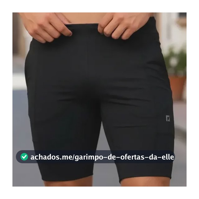 Bermuda De Compressão Para Corrida Masculina Com Bolso