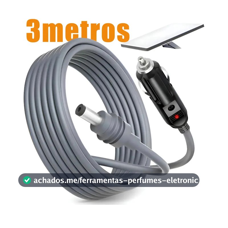 Cabo 12v/24v De Carregamento Para Starlink Mini Cinzeiro 3m/cabo energia mac mini/cabo starlink/cabo starlink mini 12v