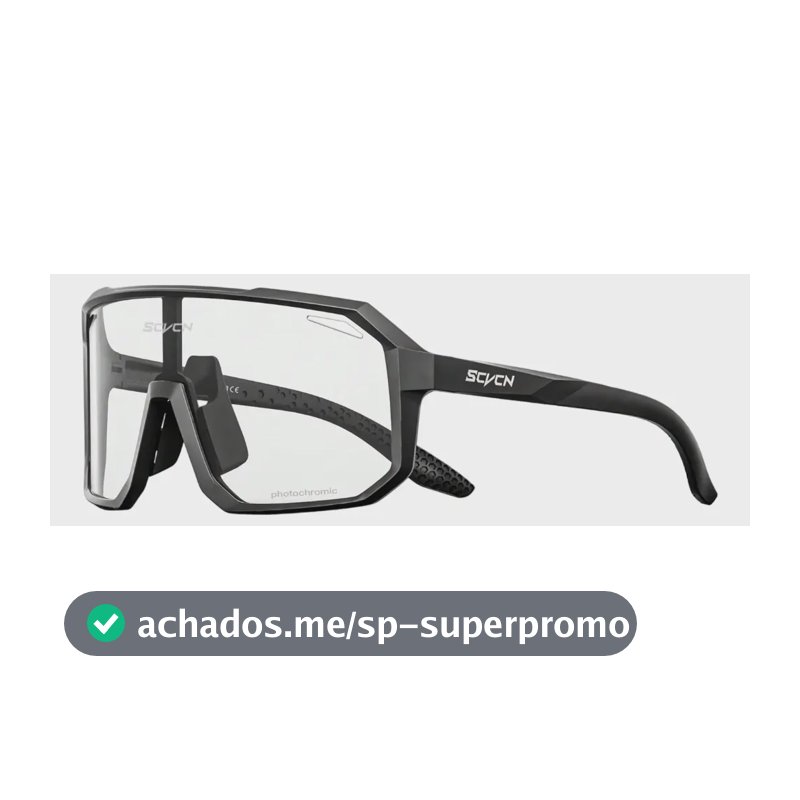 Óculos Fotocromático Ciclismo E Corrida Scvcn Dz-s62 Fotocromática Preto