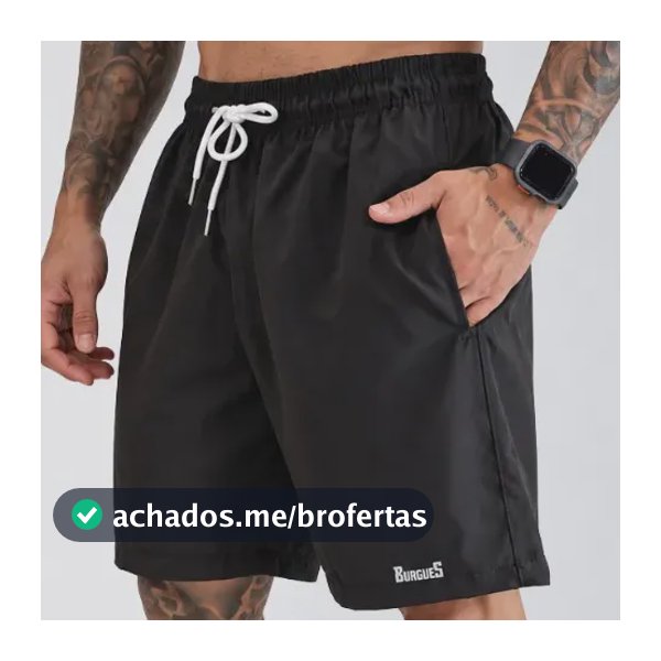 Bermuda Masculina Dry Fit Esportiva Treino Academia Estiloso Bermuda Dry Fit Masculina Preta Gg