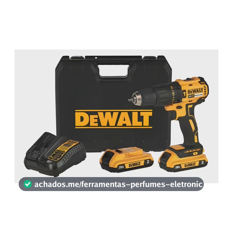 Parafusadeira E Furadeira De Impacto 13mm 20v Dewalt Dcd7781d2 Com 2 Baterias, Carregador E Maleta Amarelo bivolt