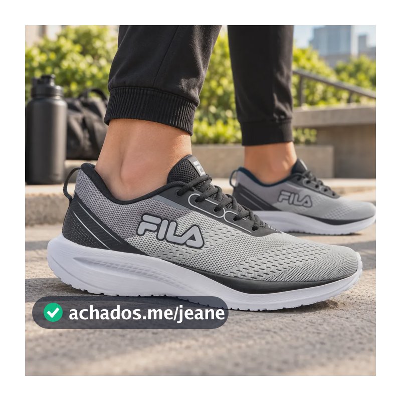 Tênis Fila Masculino Rise Up Esportivo Treino Original Cinza/grafite Liso 39 39