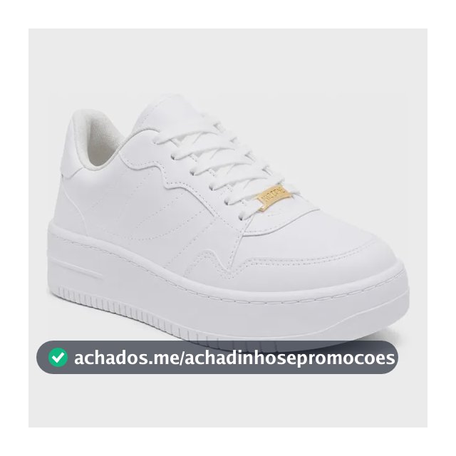 Tênis Original Feminino Vizzano Casual Com Solado Ultra Leve Branco 34 Br