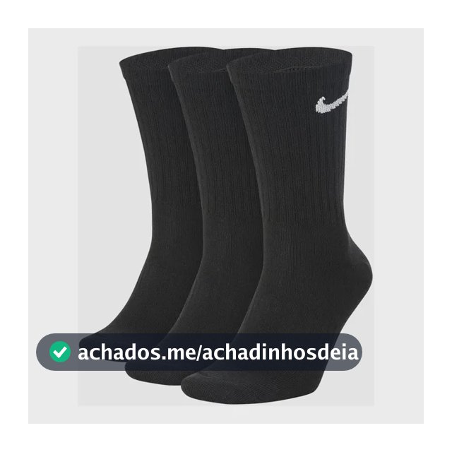 Meia Nike Everyday Lightweight Training Crew (3 Pares) Mascu