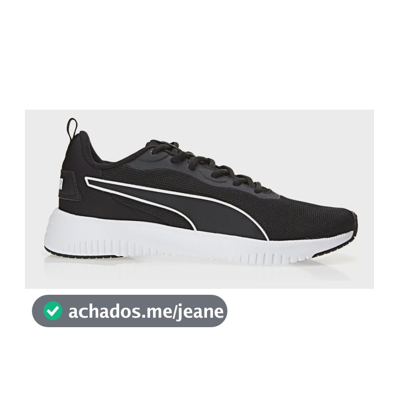 Tênis Esportivo Masculino Flyer Flex Bdp Puma Puma Black-puma White Liso 39 Br