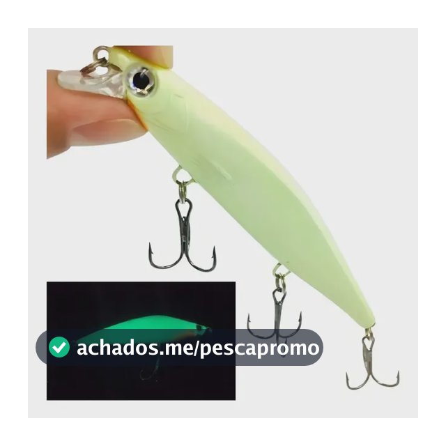 Isca Meia Água Glow Brilhosa 11cm 12g H Fishing Tucunaré Robalos