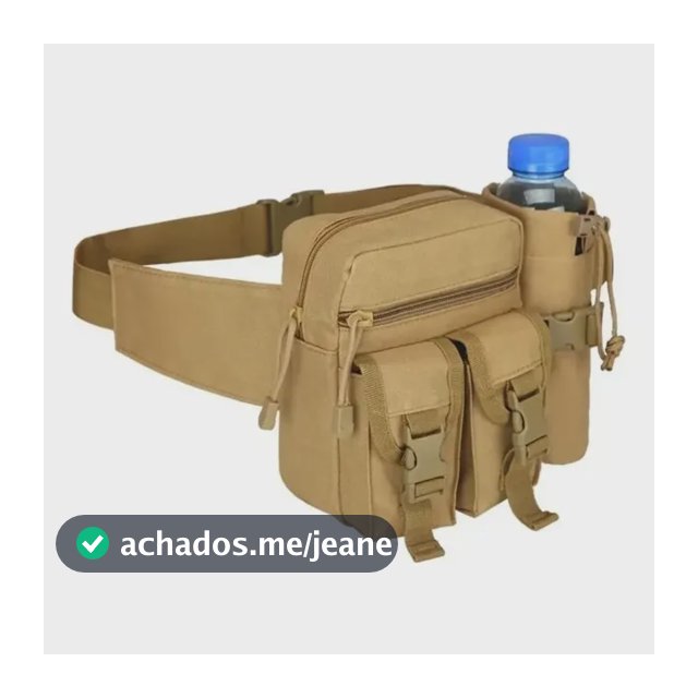 Bolsa Camping Porta Garrafa Trilha Caminhada Pochete Militar