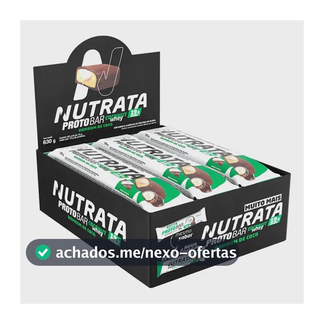 Barra Proteíca Proto Bar - Sabor Coconut - 9 Unidades De 70g - Nutrata