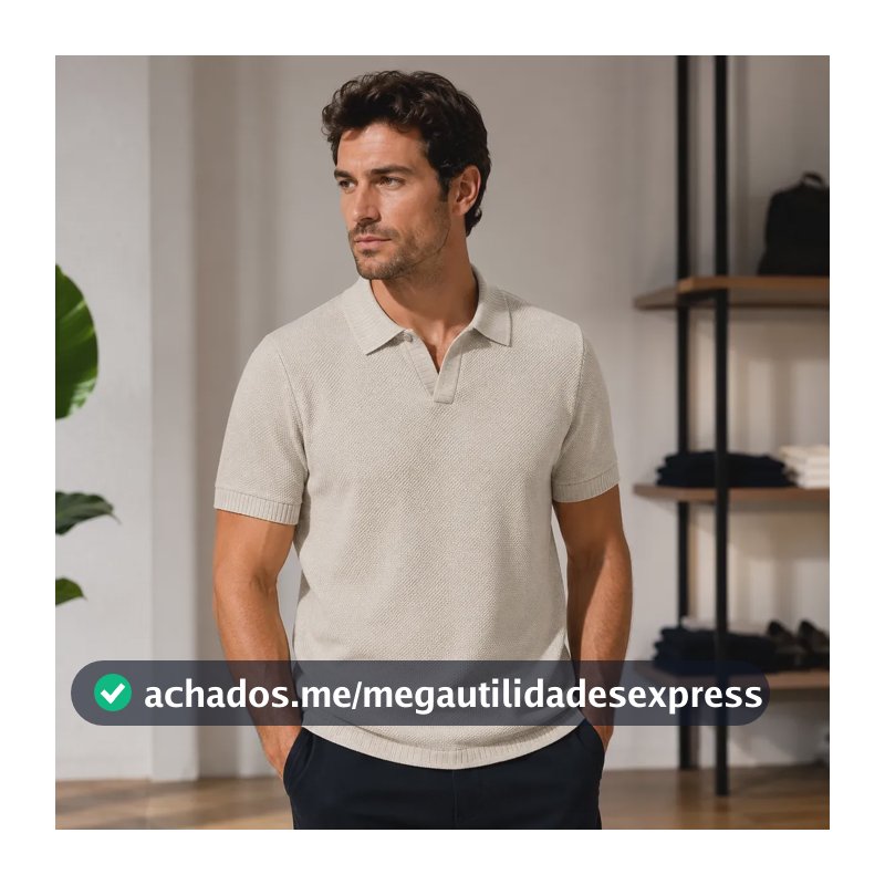 Camisa Polo Hering Masculina Trico Leve Respirável Estilo Cáqui Xl