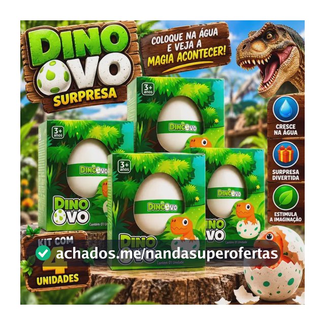 Kit Ovo Dinossauro Surpresa Brinquedo Choca Água