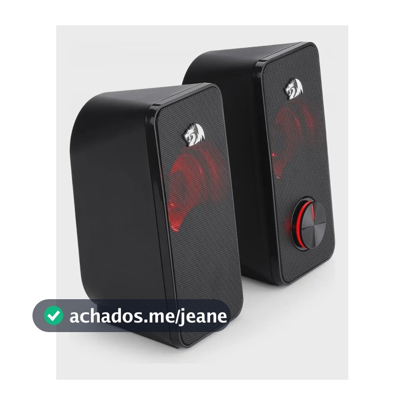 Caixa De Som Gamer Redragon Stentor Stereo 2.0 Gs500 6w Led Cor Preto