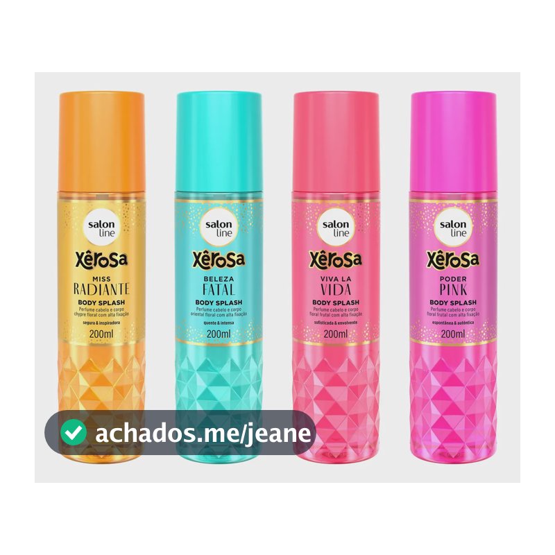 Kit Xêrosa Body Splash 4 Fragrâncias Salon Line