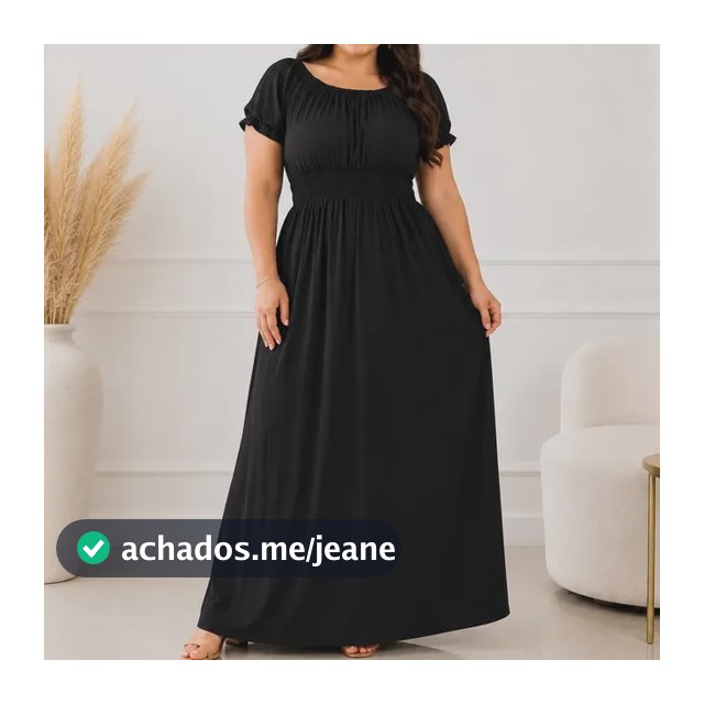 Vestido Longo Feminino Evangélico Elastex Na Cintura Casual