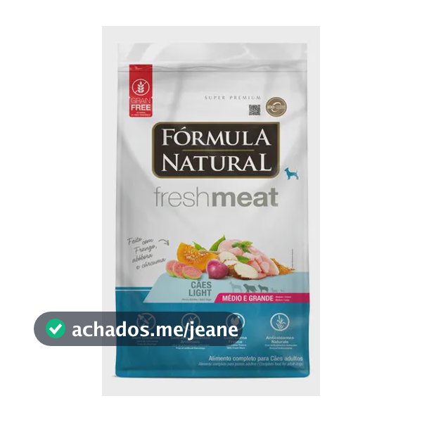 Ração Fórmula Natural Fresh Meat Cães Adultos Light 12kg