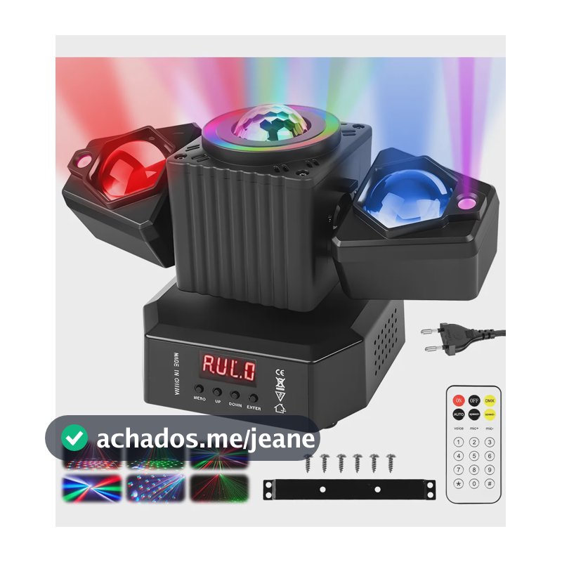 50w Luz Pra Festa 3 Leds Rgbw Moving Head Light Com Efeitos 127/220v