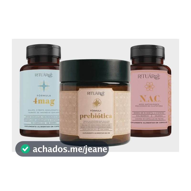 Kit Suplemento Prebiótica 4mag Magnésio Fórmula Nac Rituária 4mag
