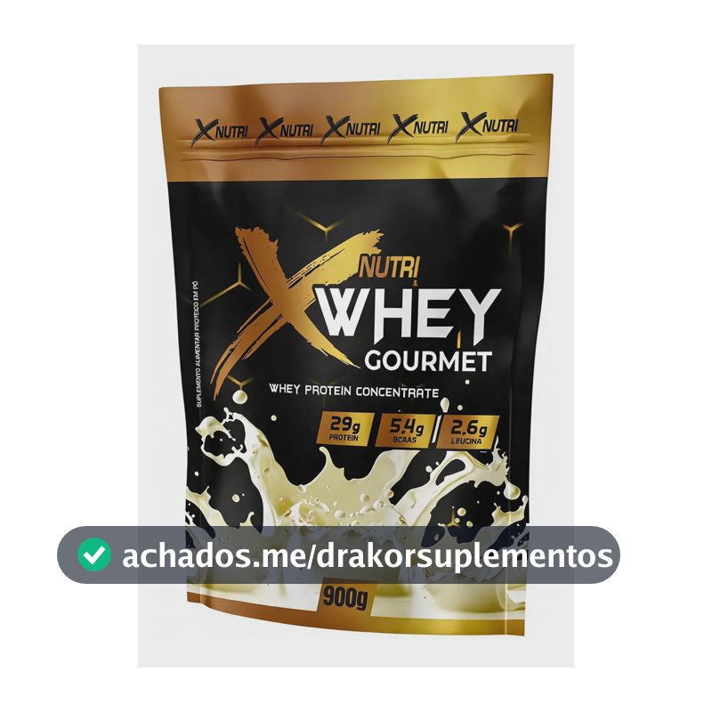 Whey Protein Concentrado 900g X Nutri Gourmet Refil Sabores Baunilha