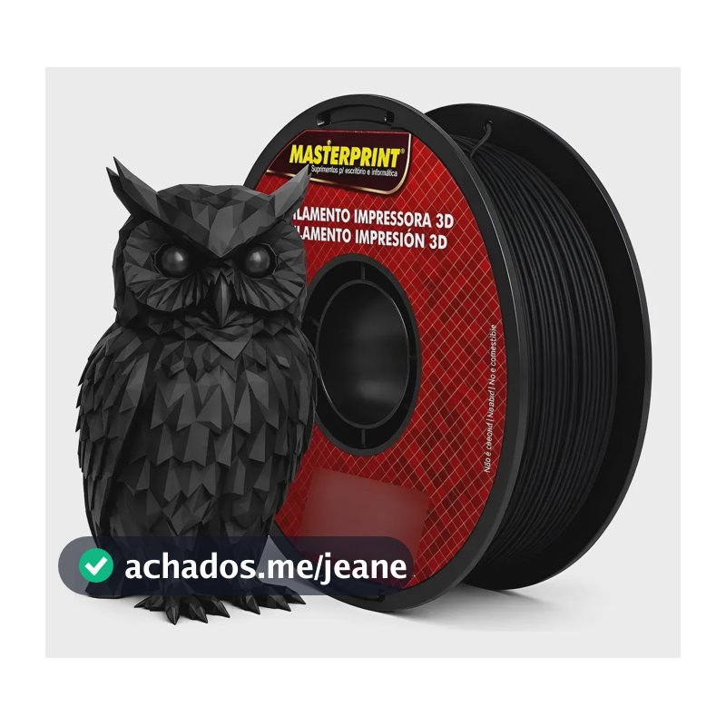 Filamento Masterprint Petg 1.75mm Premium Profissional Preto
