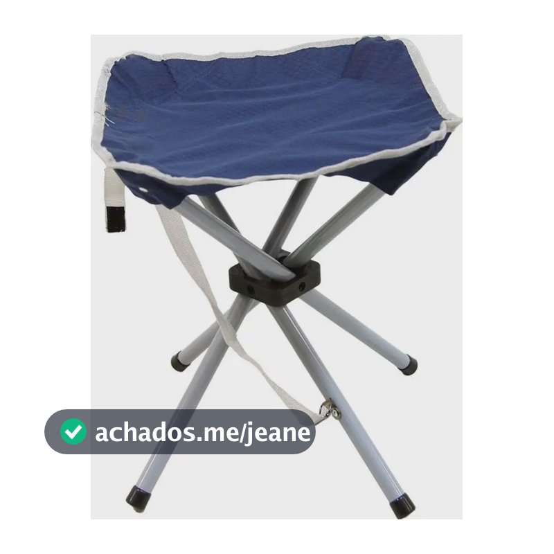 Banqueta Dobrável Nautika Stool Azul 80kg com Bolsa Transporte