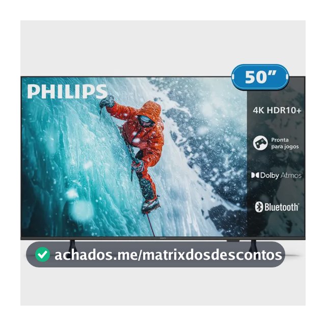Smart Tv Philips 50 4k 50pug7300 Comando De Voz Bluetooth