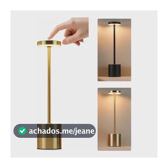 Luminaria Led 3 Cores Sem Fio | Abajur De Mesa Recarregável