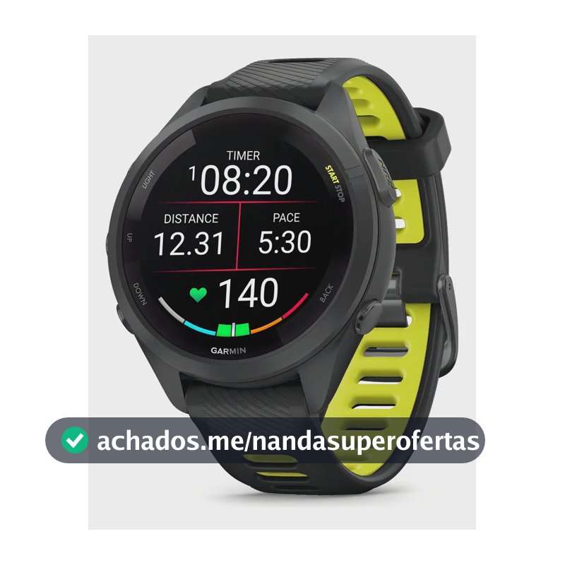 Smartwatch Garmin Forerunner 265s 010-02810-03 Sport 1.1" Bluetooth Caixa 42mm De Polímero Reforçado Pulseira Preta
