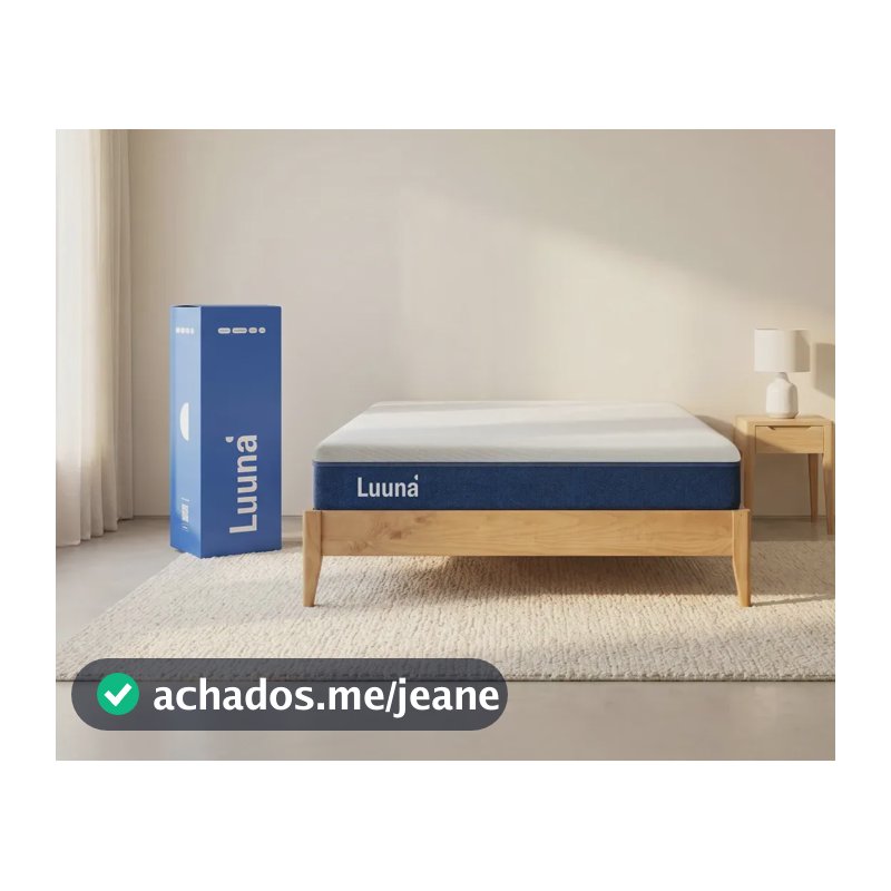 Colchão Casal Luuna Blue, Espuma 20 cm com Bloqueio de Movimento, 10 Anos de Garantia