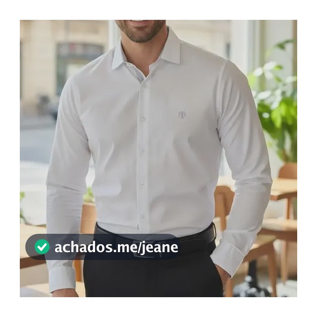 Camisa Social Manga Longa Básica 100% Algodão