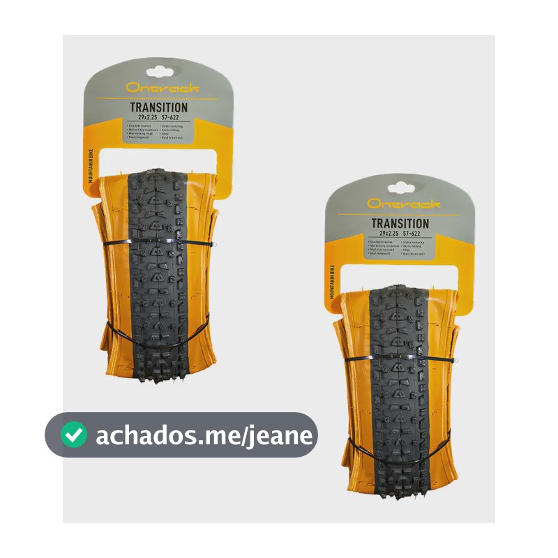 Par Pneu Ontrack 29x2.25 Kevlar Tubeless Bike Preto Bege Marrom