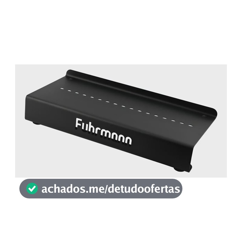 Pedalboard Aço Carbono 30x14cm Para Até 4 Pedais Fuhrmann Preto