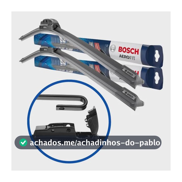 Par Palheta Limpador Parabrisa Bosch Original Silicone Preto Uno Vivace Gancho 2011-2021