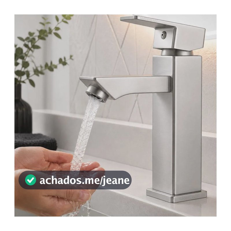 Torneira Bica Banheiro Lavabo Aço Inox 304 Gourmert Monocomando Fria Alta Qualidade Cor Prata - Marca Camperluz