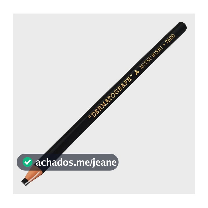 Lápis Dermatográfico Preto Mitsubishi 7600 Para Marcações 1 Unidade