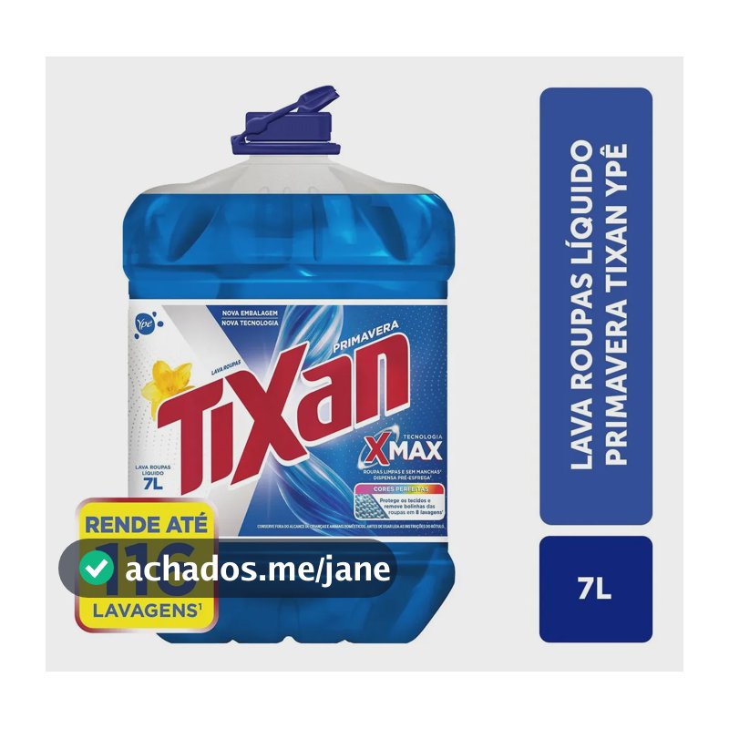 Lava Roupas Líquido Tixan Ypê Primavera 7 Litros