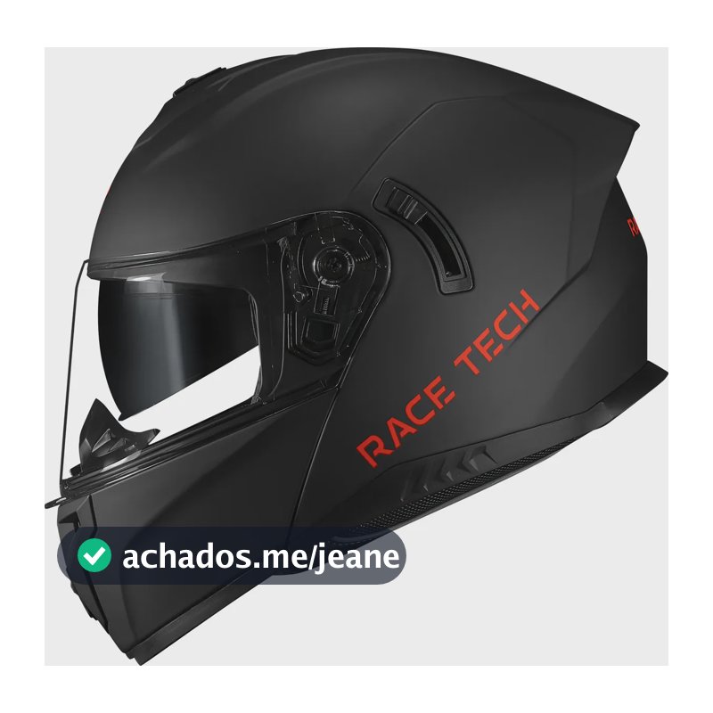 Capacete Race Tech Signal Escamoteável Monocolor Preto Fosco Tamanho Do Capacete 56/s