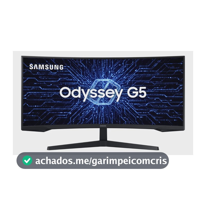 Monitor Gamer Curvo Samsung Odyssey 34" G5 165 Hz 1ms Ultrawide Preto