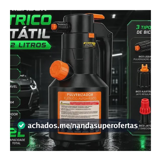 Pulverizador Elétrico Bahrein para Snow Foam e Lavagem de Carros – 2 L Preto