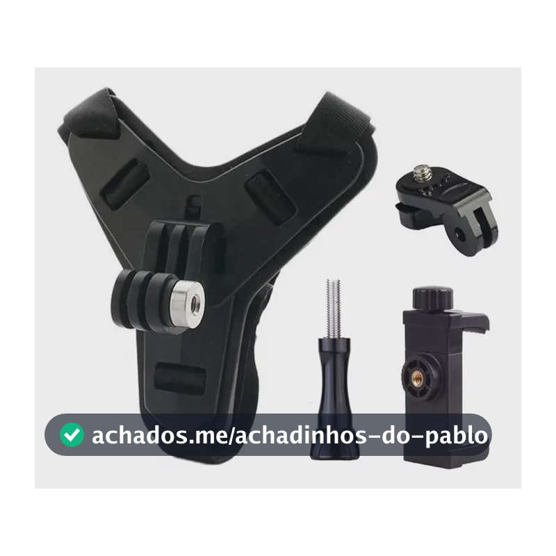 Suporte de Queixo Para Capacete Para Câmeras GoPro e Celulares