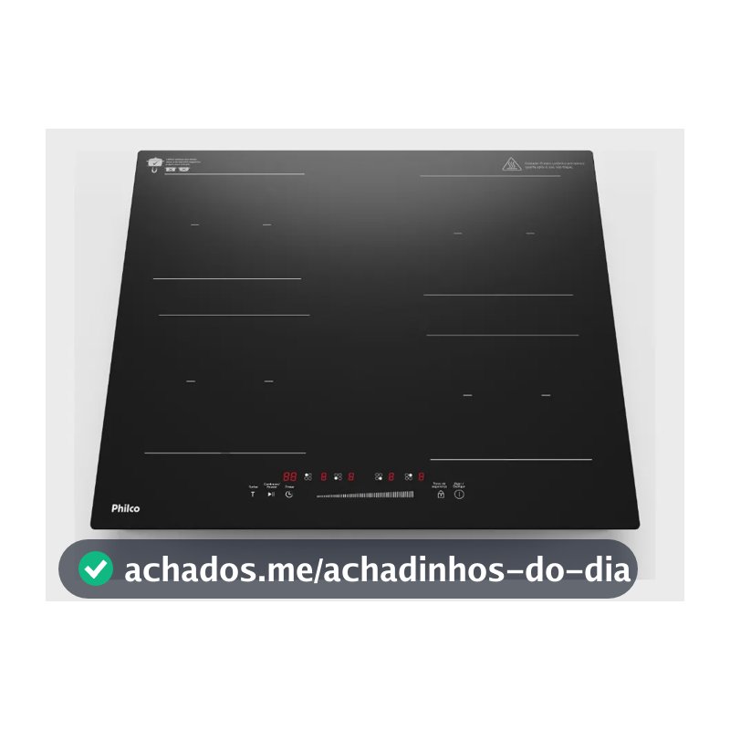 Cooktop De Indução Pctq1 Função Turbo 4 Bocas Philco
