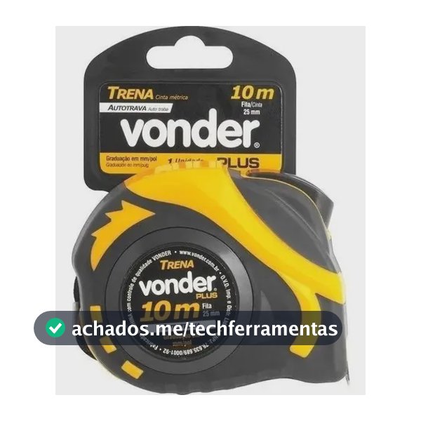 Trena Curta De Aço Autotrava 10m X 25mm Vonder