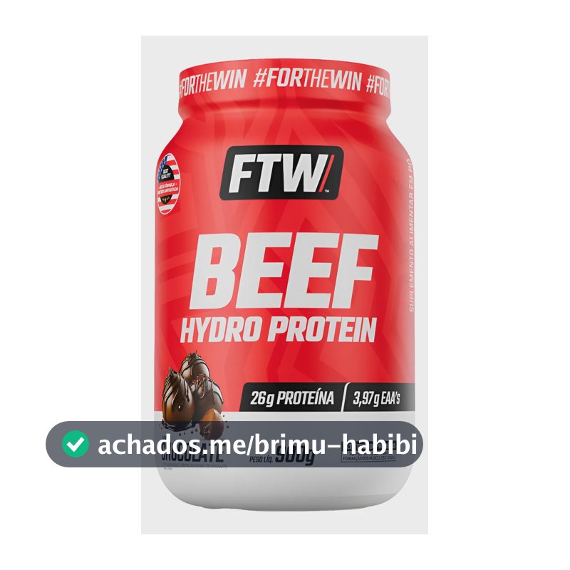 Proteína Beef Hydro Protein Hidrolisada Zero Lactose Sabor Chocolate FTW