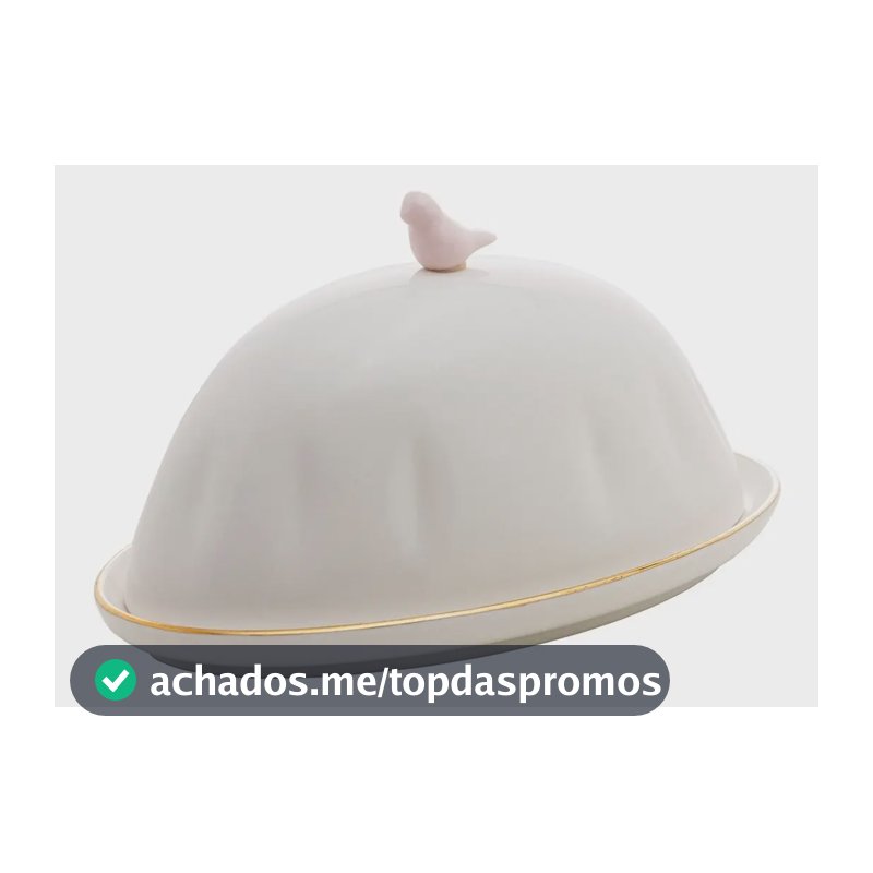 Manteigueira De Porcelana Birds 16x10x9cm Wolff