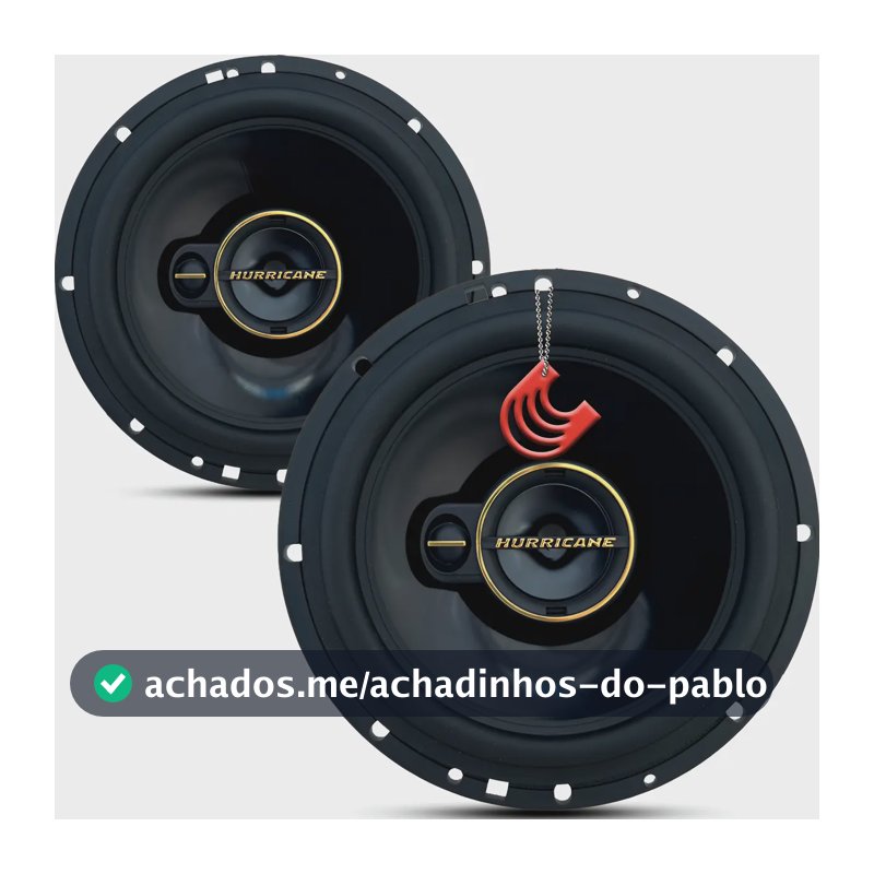 Par Kit Som Alto Falante 6 Polegada Hurricane A6t 120w Porta Preto