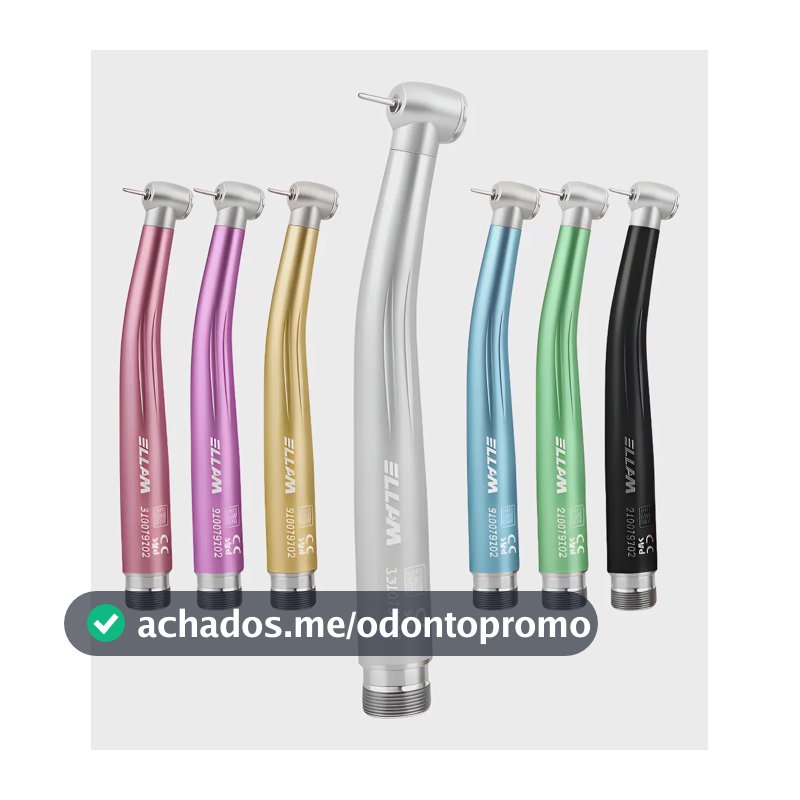 Caneta Alta Rotação Com Rolamento Cerâmico Push Button Cor Prateado