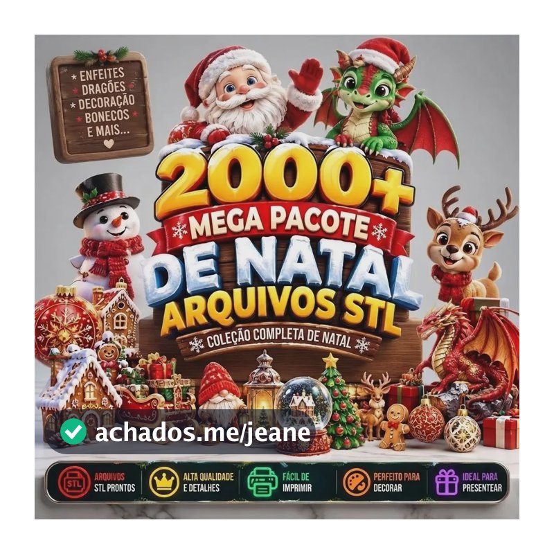 Pack 2000+ Arquivos Stl Natal Gnomos Enfeites 3d Drive
