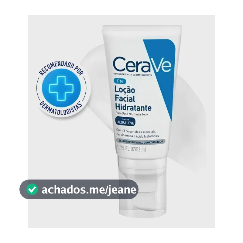 Loção Facial Hidratante Ceramidas Ácido Hialurônico PM CeraVe 52ml