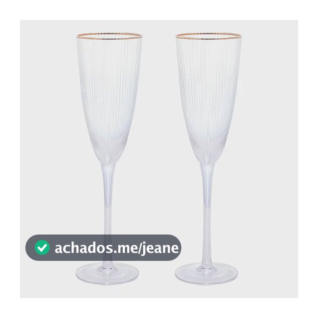 2 Taças Wolff De Vidro Para Vinho Com Borda Dourada 300ml