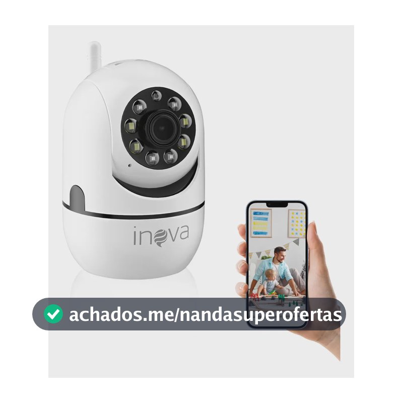 Câmera de Segurança Inova Domo Full HD 1080p com Visão Noturna e Áudio Bidirecional
