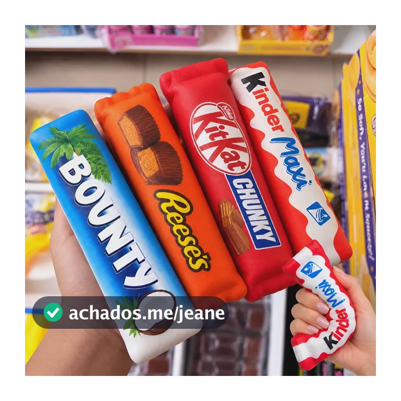 Squishy De Chocolate Bars Surpresa Marcas Famosinhas Popsy Sortidas
